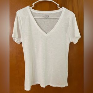 JCrew White V-Neck Tee - NWT, size Small